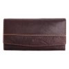 Dámská kožená peněženka Poyem 5224 tmavě hnědá