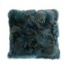 Kožešinový polštář z finského mývalovce - tyrkys