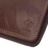 Kožená peněženka se zipem Poyem 5217 hnědá