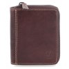 Kožená peněženka se zipem Poyem 5217 hnědá