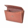Malá kožená peněženka Poyem 5216 koňakově hnědá