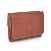 Malá kožená peněženka Poyem 5216 koňakově hnědá