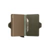 Secrid Twinwallet Saffiano Olive Semi Open