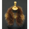 Špongr Kožušina lem / golier na kapucňu z fínskeho mývala 1107 AMBER 60 CM KRÁTKY