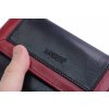 Dámská kožená peněženka Lagen 4390/419 černá s červeným lemováním
