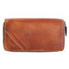 Dvojité kožené puzdro peňaženka Lagen JK-200/D koňakovo hnedá