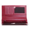 Veľká dámska kožená peňaženka Lagen 50039 Red rámčeková červená