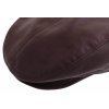 Kožená čapica so šiltom bekovka BE22 tmavohnedá brúsená teľacina crystal