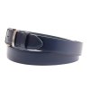 Pánský kožený společenský opasek Špongr 35008 tmavě modrý