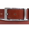 Pánský kožený společenský opasek Špongr 35009 kaštanově hnědý