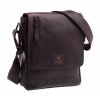 Pánska kožená taška cez rameno Mustang San Remo hnedá