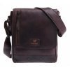 Pánska kožená taška cez rameno Mustang San Remo hnedá