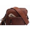 Pánská kožená taška přes rameno Mustang Trento koňakově hnědá