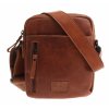 Pánská kožená taška přes rameno Mustang Trento koňakově hnědá