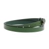 Dámsky úzky kožený opasok Špongr 20017 zelený