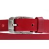 Dámský úzký kožený opasek Špongr 20032 červený