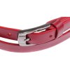 Dámský úzký kožený opasek Špongr 20032 červený