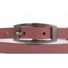 Dámský úzký kožený opasek Špongr 20037 růžový