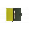 Secrid Miniwallet Matte GreenLime Semi Open