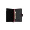 Secrid Miniwallet Perforated Black Red Semi Open