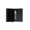 Secrid Premium Slimwallet Emboss Lines Black Semi Open