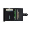 Secrid Premium Miniwallet Emboss Lines Black Open