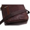 Pánská kožená taška přes rameno Sendi Design B-713 hnědá