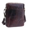 Pánská kožená taška přes rameno Sendi Design B-701 tmavě hnědá
