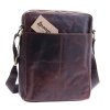 Pánská kožená taška přes rameno Sendi Design B-701 tmavě hnědá