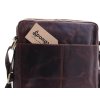 Pánská kožená taška přes rameno Sendi Design B-701 tmavě hnědá