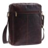 Pánska kožená taška cez rameno Sendi Design B-701 tmavo hnedá