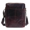 Pánská kožená taška přes rameno Sendi Design B-701 tmavě hnědá