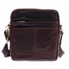 Pánská kožená crossbody taška Sendi Design B-710 tmavě hnědá
