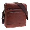 Pánská kožená crossbody taška Sendi Design B-710 koňakově hnědá