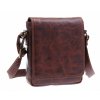 Malá kožená taška crossbody Lagen 7074 hnedá