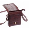 Malá kožená taška crossbody Lagen 7074 hnedá