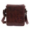 Malá kožená taška crossbody Lagen 7074 hnedá
