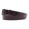 Pánský kožený opasek Black Hand 003-78 hnědý s hnědým štepováním