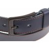 Pánsky kožený opasok Black Hand 131-40 tmavo modrý s koňakovým prešívaním