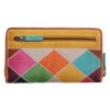 Dámská kožená peněženka/penál Lagen 9000 DK Framing Caramel Multi vícebarevná