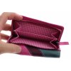 Kožená peněženka Lagen 864-77/D Fuchsia Multi růžová