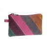 Kožená kľúčenka Lagen 717-MZ/D Fuchsia Multi viacfarebná ružová