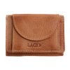 Mini kožená peněženka Lagen W-2030/D Caramel koňakově hnědá