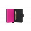 Secrid Miniwallet Matte BlackFuchia Semi Open