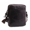 Pánská kožená taška přes rameno Mustang Bolzano tmavě hnědá