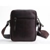 Pánská kožená taška přes rameno Mustang Bolzano tmavě hnědá