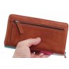 Dámska kožená peňaženka/penál Lagen 9000/D Caramel Multi koňaková