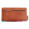 Dámská kožená peněženka/penál Lagen 9000/D Caramel Multi koňaková