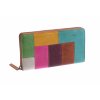 Dámska kožená peňaženka/penál Lagen 9000/D Caramel Multi koňaková