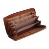 Dámská kožená peněženka/penál Lagen 9000/D Caramel Multi koňaková